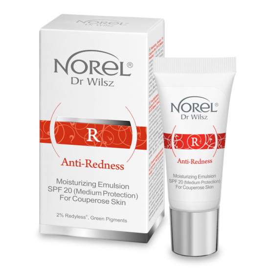 NOREL ANTI-REDNESS EMULSJA NAWILŻAJĄCA DLA CERY NACZYNKOWEJ SPF20  15ML DS524